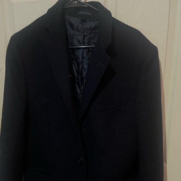 J Crew Everyday Topcoat PrimaLoft Jacket Wool Blend Black Mens Coat US Size 38r - Picture 4 of 4